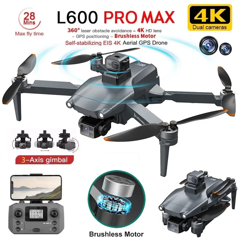 L600 PRO MAX GPS Drone profesi - Drone Kit Professional reseña y precio